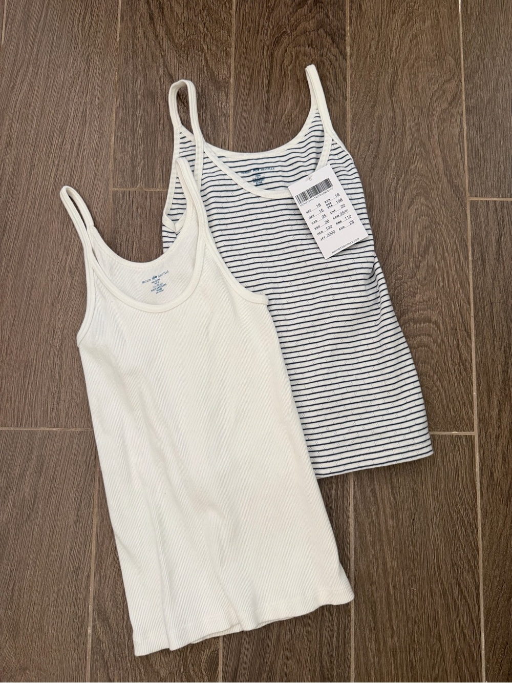 SET of Two Ribbed Tanks Brandy Melville